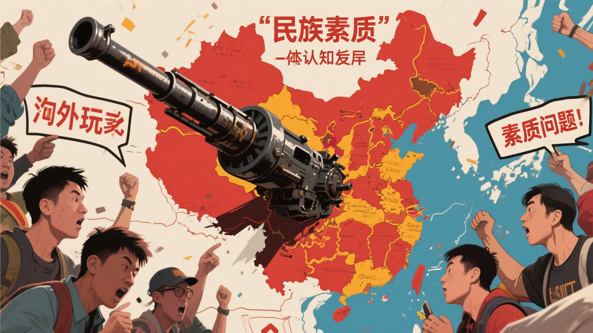 海外玩家对这一现象的反应，往往简单粗暴——直接上升到"民族素质"层面。这种地图炮